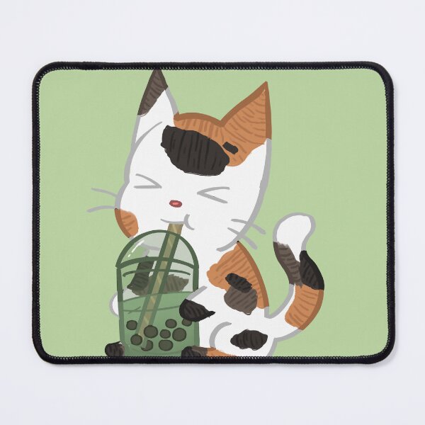 Item preview, Calico Matcha Boba Cat designed and sold by wormy-pope.