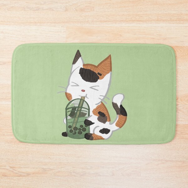 Item preview, Calico Matcha Boba Cat designed and sold by wormy-pope.