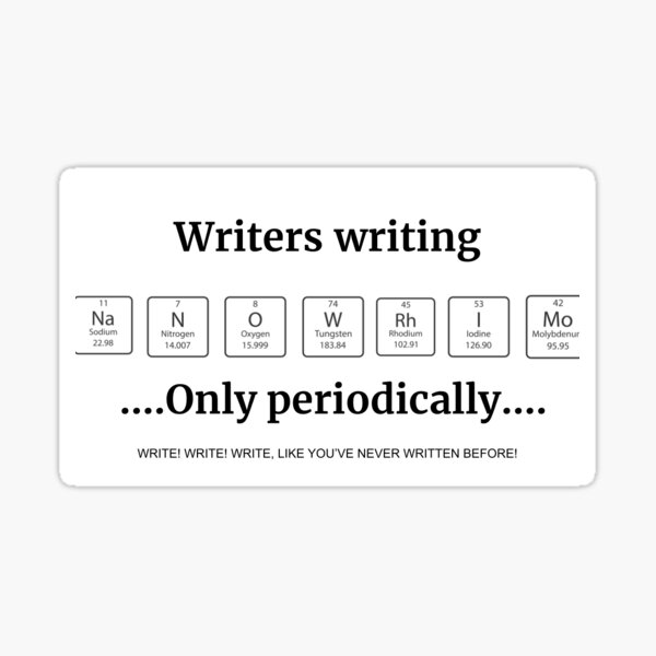 Item preview, Periodically writing designed and sold by Katelynn Balcom.