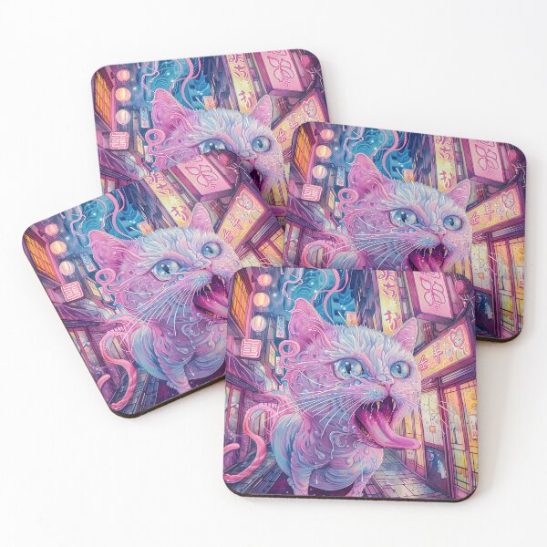 Item preview, Psychedelic Cats Art designed and sold by nomiraclehere.