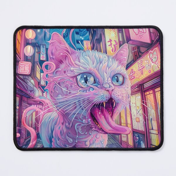 Item preview, Psychedelic Cats Art designed and sold by nomiraclehere.