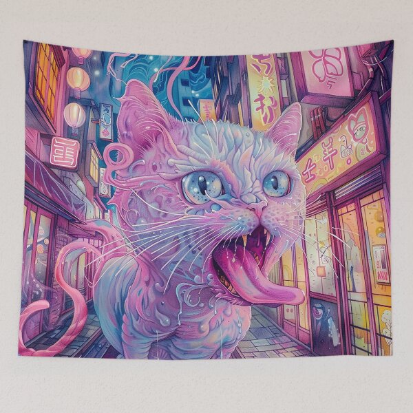 Item preview, Psychedelic Cats Art designed and sold by nomiraclehere.