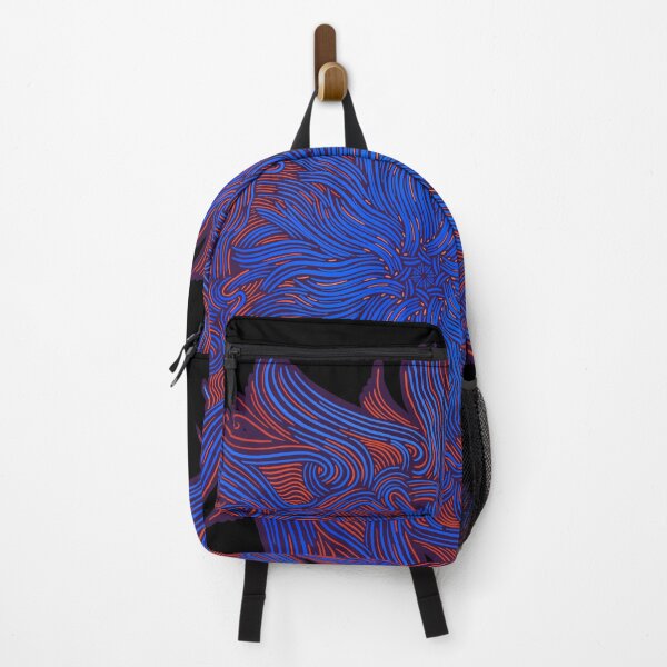 Item preview, Blue and red flowing Mandala with ribbon designed and sold by DaveDanchuk.