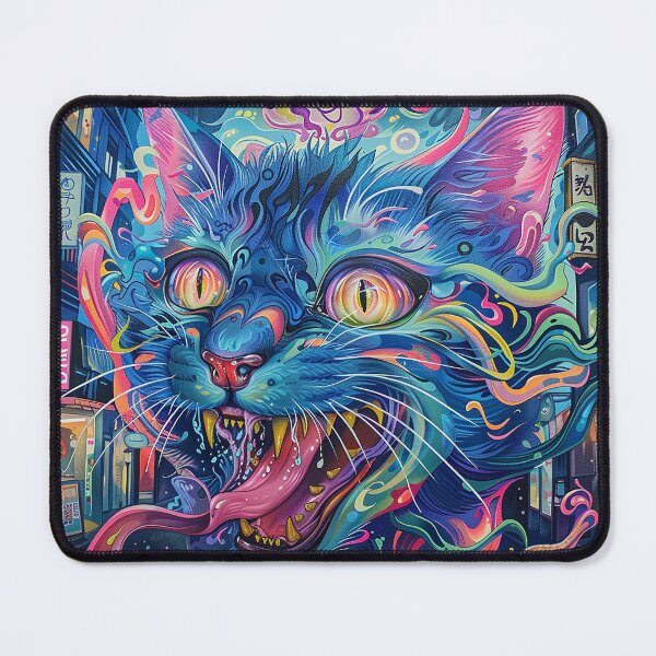 Item preview, Psychedelic Cats Art designed and sold by nomiraclehere.