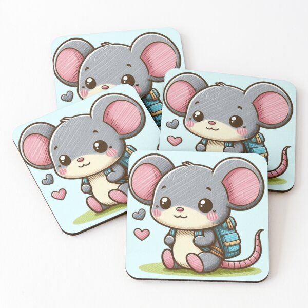 Item preview, Back to school cute mouse with a backpack  designed and sold by Culmika.