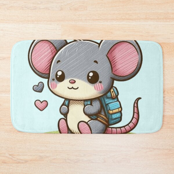Item preview, Back to school cute mouse with a backpack  designed and sold by Culmika.