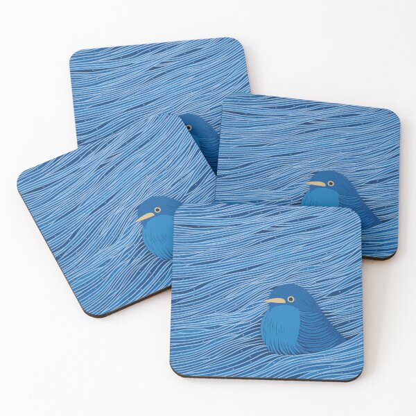 Item preview, Blue Bird in the Ocean designed and sold by EnchantArtCo.