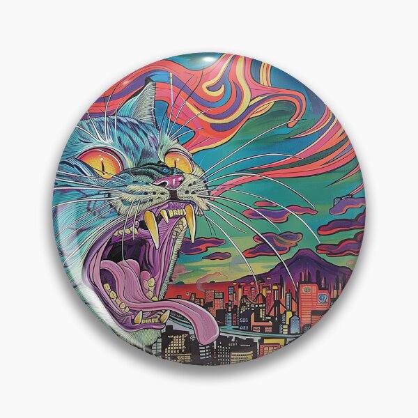 Item preview, Psychedelic Cats Art designed and sold by nomiraclehere.