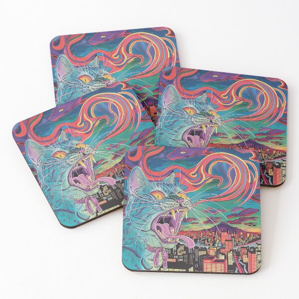 Item preview, Psychedelic Cats Art designed and sold by nomiraclehere.