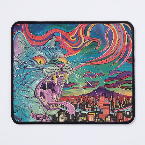 Item preview, Psychedelic Cats Art designed and sold by nomiraclehere.