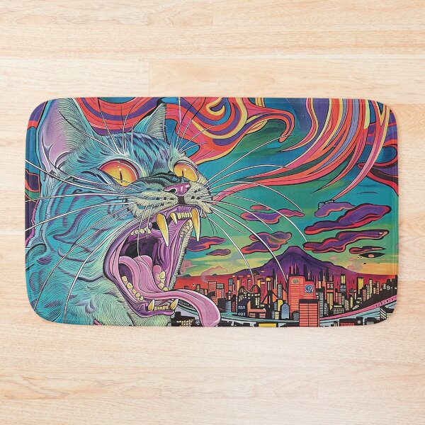Item preview, Psychedelic Cats Art designed and sold by nomiraclehere.