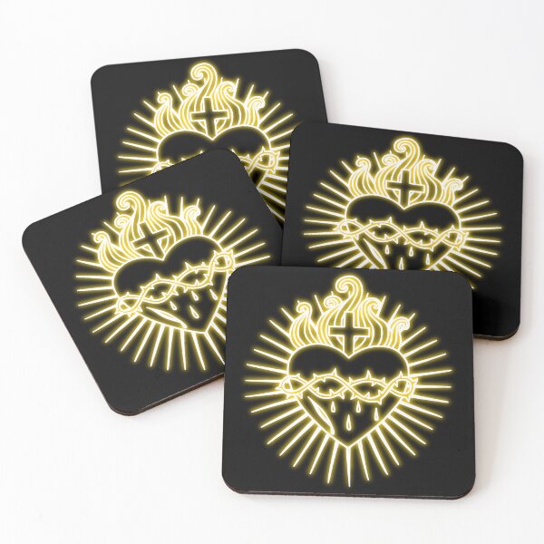 Item preview, Sacred Heart of Jesus (gold neon) designed and sold by lachataigne.