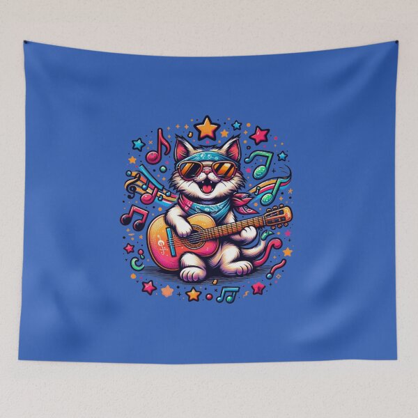 Item preview, Giutar cat designed and sold by BlueGoldArt.