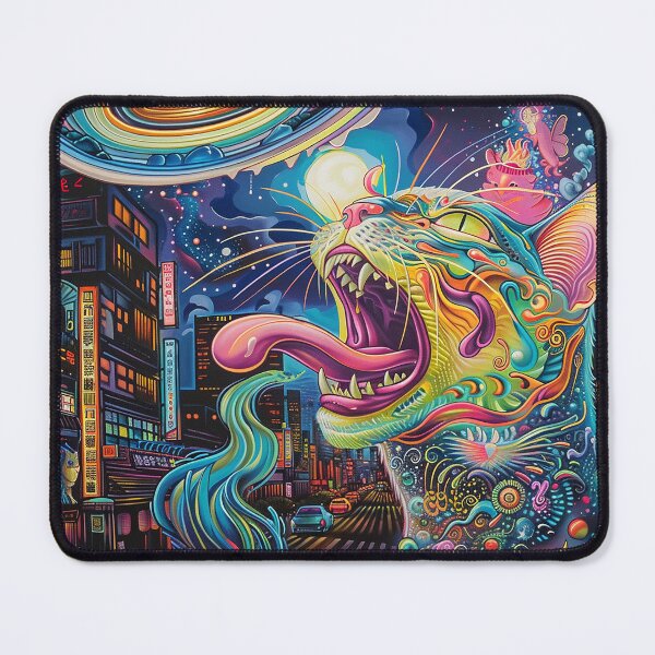 Item preview, Psychedelic Cats Art designed and sold by nomiraclehere.