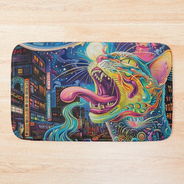 Item preview, Psychedelic Cats Art designed and sold by nomiraclehere.