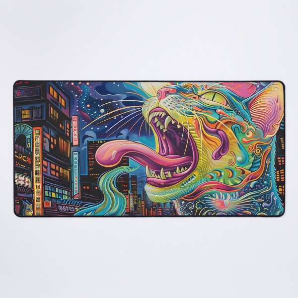 Item preview, Psychedelic Cats Art designed and sold by nomiraclehere.