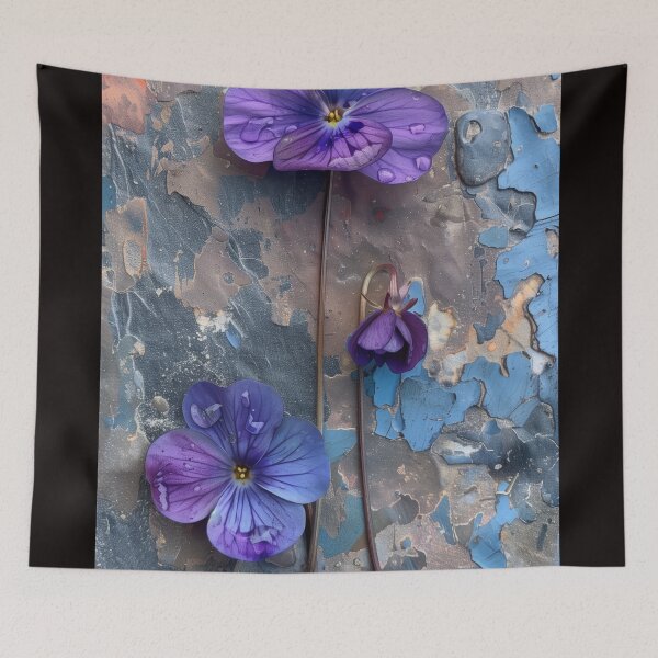 Item preview, PANSIES AMONG PATINA designed and sold by ArtbyRolleen.