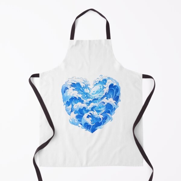 Item preview, Cute Kawaii Beneath the Waves: A Heart of Ocean Waves designed and sold by CozyKawaiiArt.