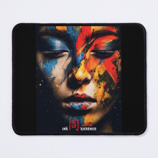 Item preview, Ink Essence - Japanese Aesthetic Surreal Kanji Symbol Portrait Painted Face Art 103 designed and sold by MadeByRobots.