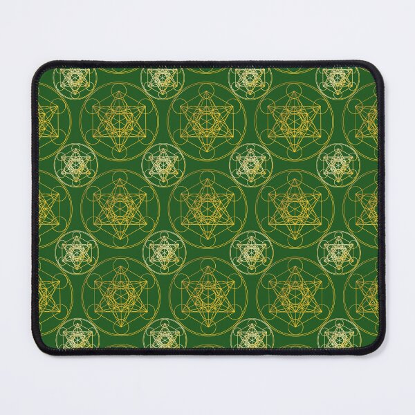 Item preview, Metatron's Cube Tiling Green Background designed and sold by Raymond Gilford.