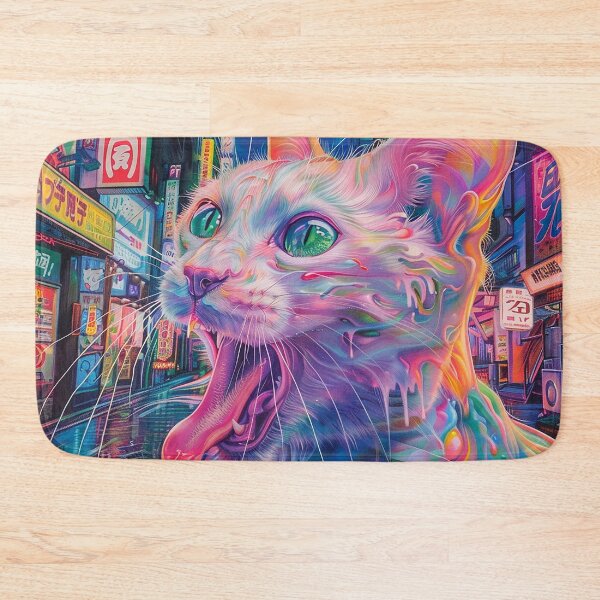 Item preview, Psychedelic Cats Art designed and sold by nomiraclehere.