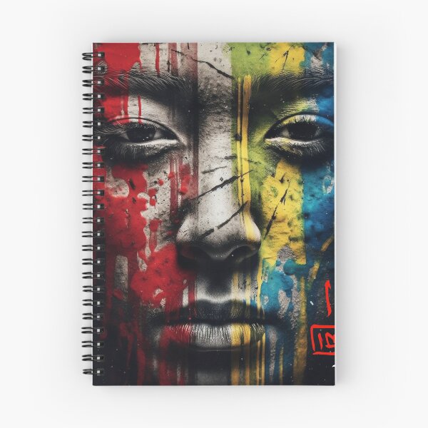 Item preview, Ink Essence - Japanese Aesthetic Surreal Kanji Symbol Portrait Painted Face Art 105 designed and sold by MadeByRobots.