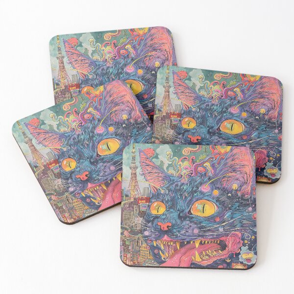 Item preview, Psychedelic Cats Art designed and sold by nomiraclehere.