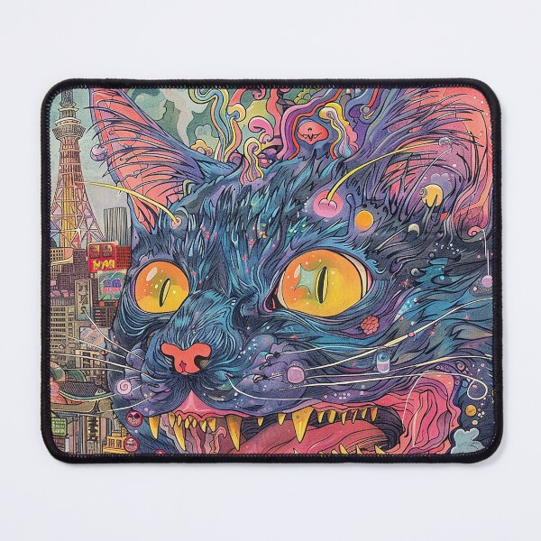 Item preview, Psychedelic Cats Art designed and sold by nomiraclehere.