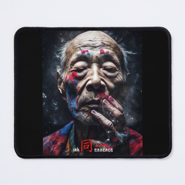 Item preview, Ink Essence - Japanese Aesthetic Surreal Kanji Symbol Portrait Painted Face Art 106 designed and sold by MadeByRobots.