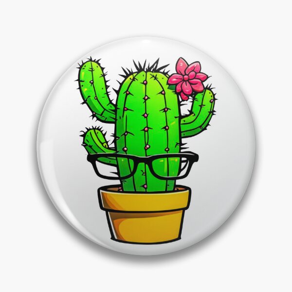 Item preview, Funny Cute Nerd Cactus - Succulent Plant - Potting Cactus Plants Wearing Glasses designed and sold by MyArt23.