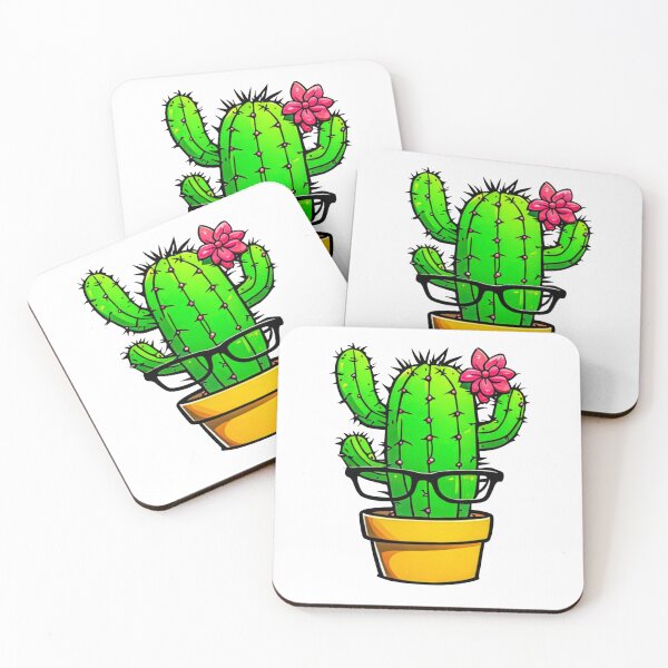 Item preview, Funny Cute Nerd Cactus - Succulent Plant - Potting Cactus Plants Wearing Glasses designed and sold by MyArt23.