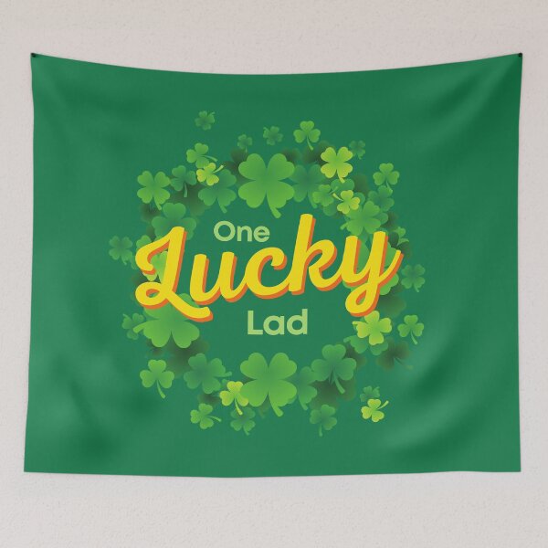 Item preview, St Patrick's Day - Luck of the Irish - Shamrocks - Clovers - Irish Boy - One Lucky Lad designed and sold by DesignByLeo.