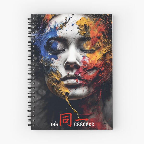 Item preview, Ink Essence - Japanese Aesthetic Surreal Kanji Symbol Portrait Painted Face Art 107 designed and sold by MadeByRobots.