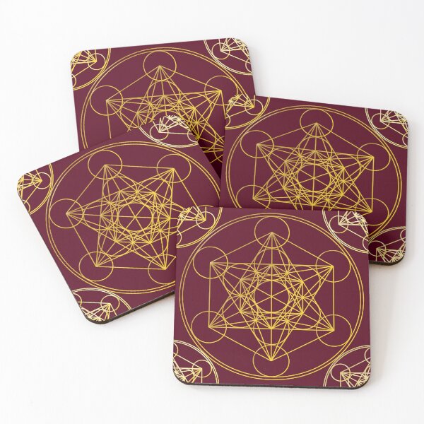 Item preview, Metatron's Cube Tiling Burgundy Background designed and sold by Raymond Gilford.