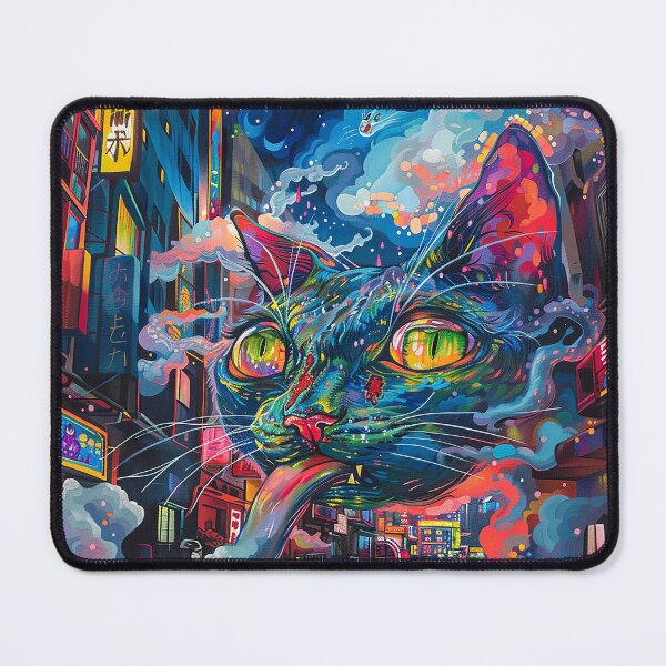 Item preview, Psychedelic Cats Art designed and sold by nomiraclehere.