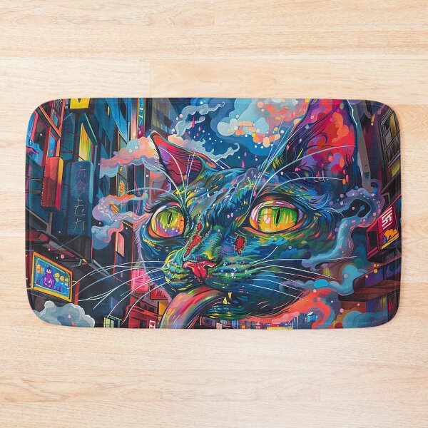 Item preview, Psychedelic Cats Art designed and sold by nomiraclehere.