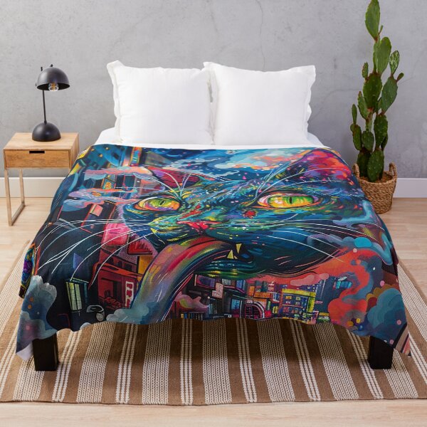 Item preview, Psychedelic Cats Art designed and sold by nomiraclehere.
