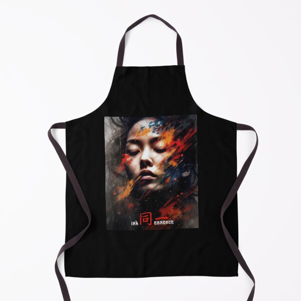 Item preview, Ink Essence - Japanese Aesthetic Surreal Kanji Symbol Portrait Painted Face Art 108 designed and sold by MadeByRobots.