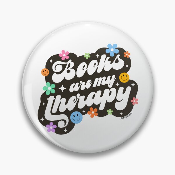 Item preview, Books Are My Therapy / Groovy Smiley Faces Daisies Flowers in Black Colorful Bookish Quotes Reading Lover Aesthetic Gifts for Kindle Lovers Acotar designed and sold by Latinoladas.