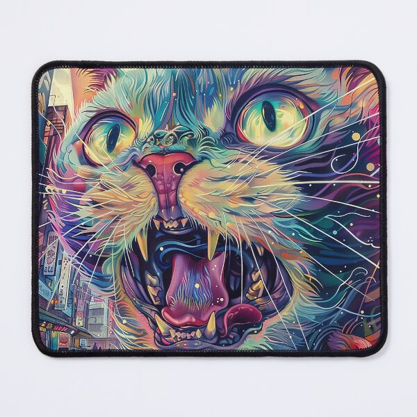 Item preview, Psychedelic Cats Art designed and sold by nomiraclehere.