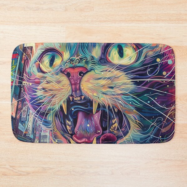 Item preview, Psychedelic Cats Art designed and sold by nomiraclehere.