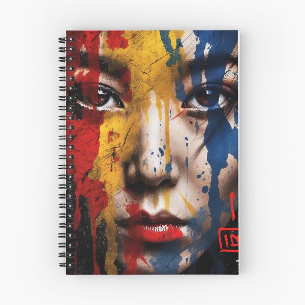 Item preview, Ink Essence - Japanese Aesthetic Surreal Kanji Symbol Portrait Painted Face Art 109 designed and sold by MadeByRobots.