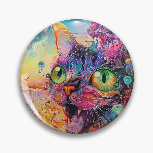 Item preview, Psychedelic Cats Art designed and sold by nomiraclehere.