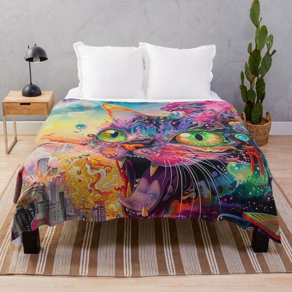 Item preview, Psychedelic Cats Art designed and sold by nomiraclehere.