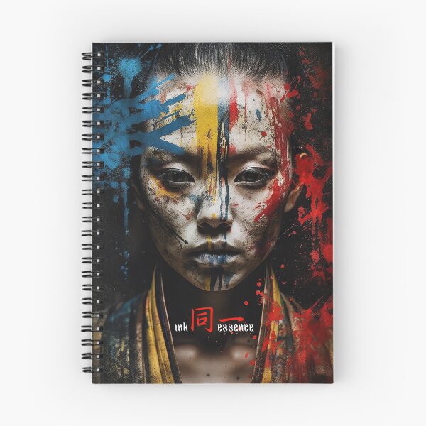 Item preview, Ink Essence - Japanese Aesthetic Surreal Kanji Symbol Portrait Painted Face Art 110 designed and sold by MadeByRobots.