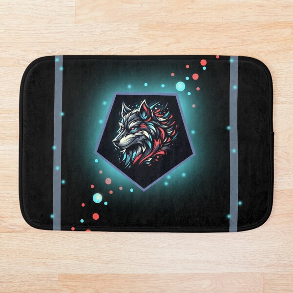 Item preview, gray wolf head red and blue designed and sold by Drawing33.