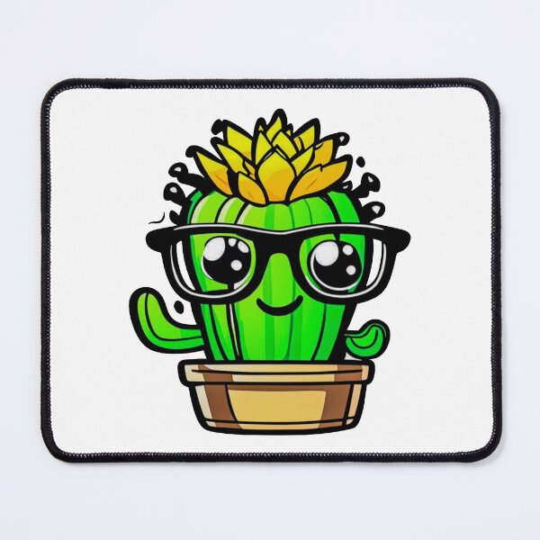 Item preview, Cute Nerd Cactus - Succulent Plant - Smiling Cactus - Potting Cactus Plants Wearing Glasses designed and sold by MyArt23.