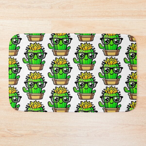 Item preview, Cute Nerd Cactus - Succulent Plant - Smiling Cactus - Potting Cactus Plants Wearing Glasses designed and sold by MyArt23.