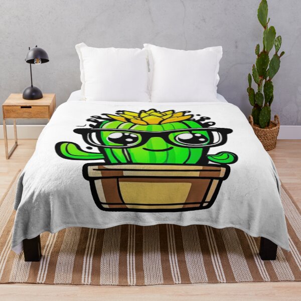 Item preview, Cute Nerd Cactus - Succulent Plant - Smiling Cactus - Potting Cactus Plants Wearing Glasses designed and sold by MyArt23.
