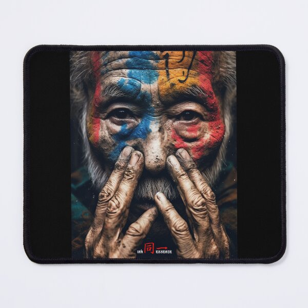 Item preview, Ink Essence - Japanese Aesthetic Surreal Kanji Symbol Portrait Painted Face Art 111 designed and sold by MadeByRobots.